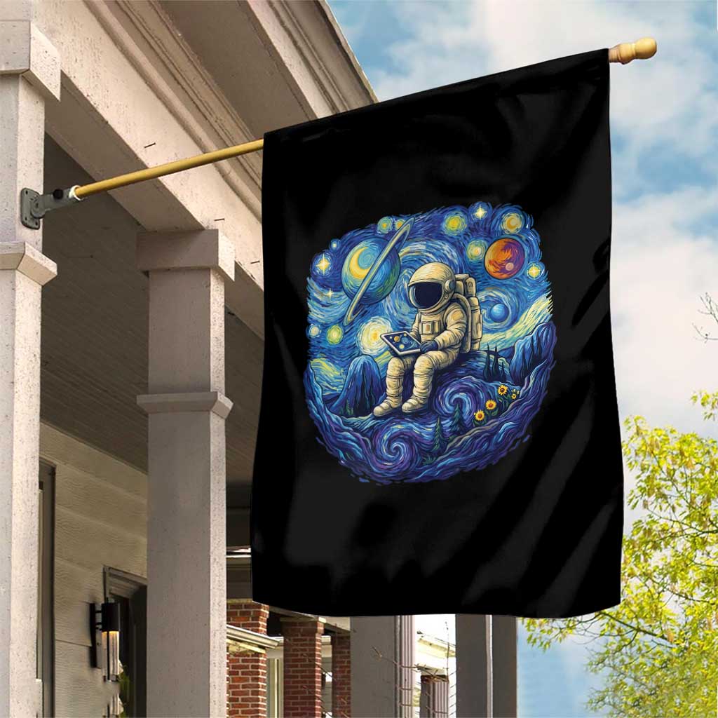 Starry Night Space Bookworm Garden Flag Funny Astronaut Reader Gift TS12 Print Your Wear