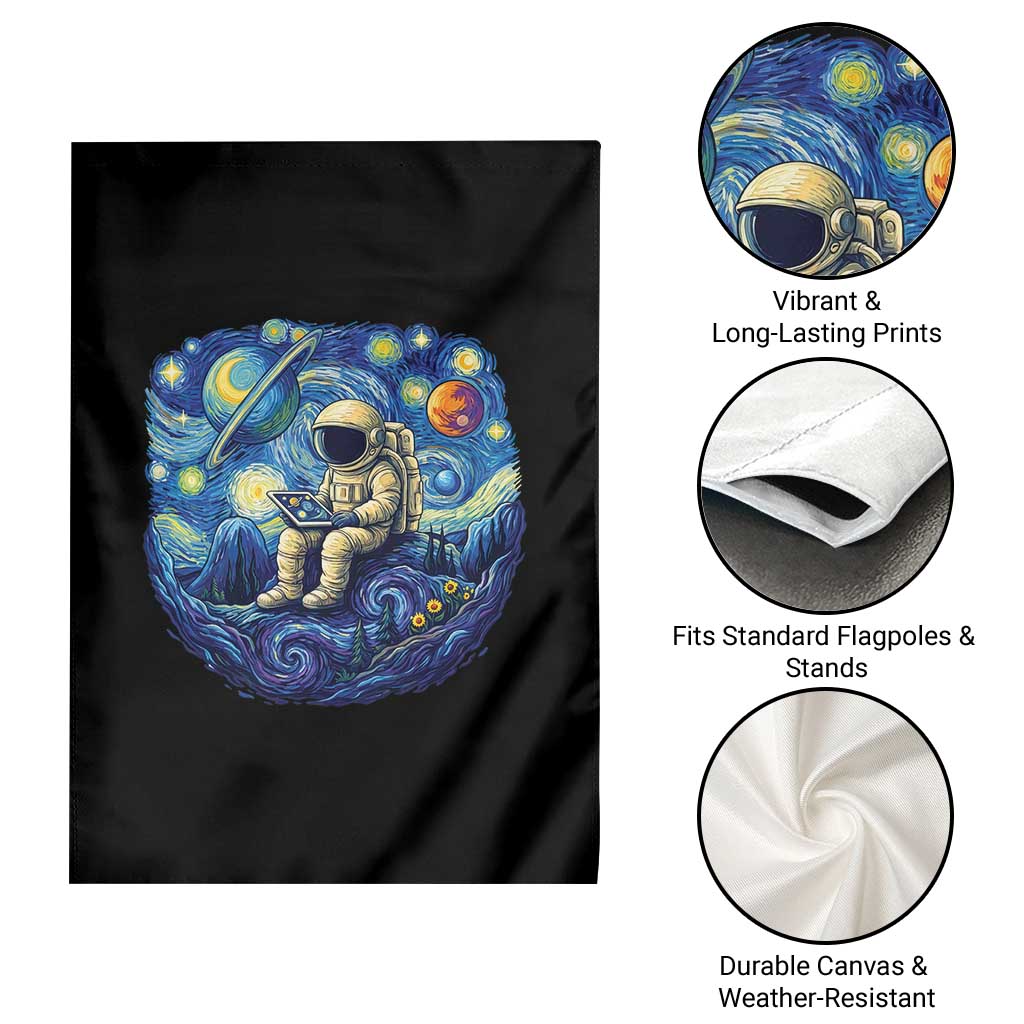 Starry Night Space Bookworm Garden Flag Funny Astronaut Reader Gift TS12 Print Your Wear