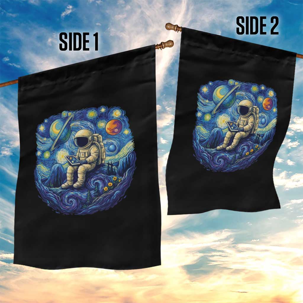 Starry Night Space Bookworm Garden Flag Funny Astronaut Reader Gift TS12 Print Your Wear