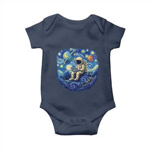 Starry Night Space Bookworm Baby Onesie Funny Astronaut Reader Gift TS12 Navy Print Your Wear