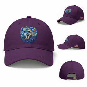Starry Night Space Bookworm Baseball Cap Funny Astronaut Reader Gift TS12 Baseball Cap Universal Fit Purple Print Your Wear