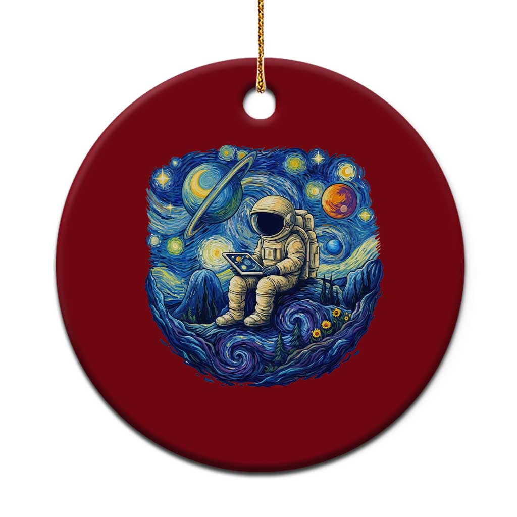 Starry Night Space Bookworm Ceramic Ornament Funny Astronaut Reader Gift TS12 1pc Red Print Your Wear