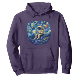 Starry Night Space Bookworm Hoodie Funny Astronaut Reader Gift TS12 Purple Print Your Wear
