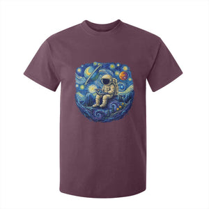 Starry Night Space Bookworm T Shirt For Kid Funny Astronaut Reader Gift TS12 Maroon Print Your Wear