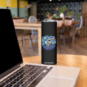 Starry Night Space Bookworm Skinny Tumbler Funny Astronaut Reader Gift TS12 Print Your Wear