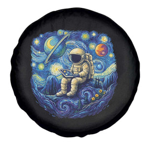 Starry Night Space Bookworm Spare Tire Cover Funny Astronaut Reader Gift TS12 Print Your Wear