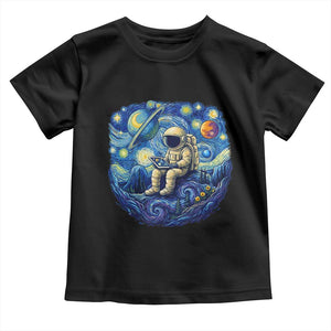 Starry Night Space Bookworm Toddler T Shirt Funny Astronaut Reader Gift TS12 Black Print Your Wear