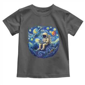 Starry Night Space Bookworm Toddler T Shirt Funny Astronaut Reader Gift TS12 Dark Heather Print Your Wear