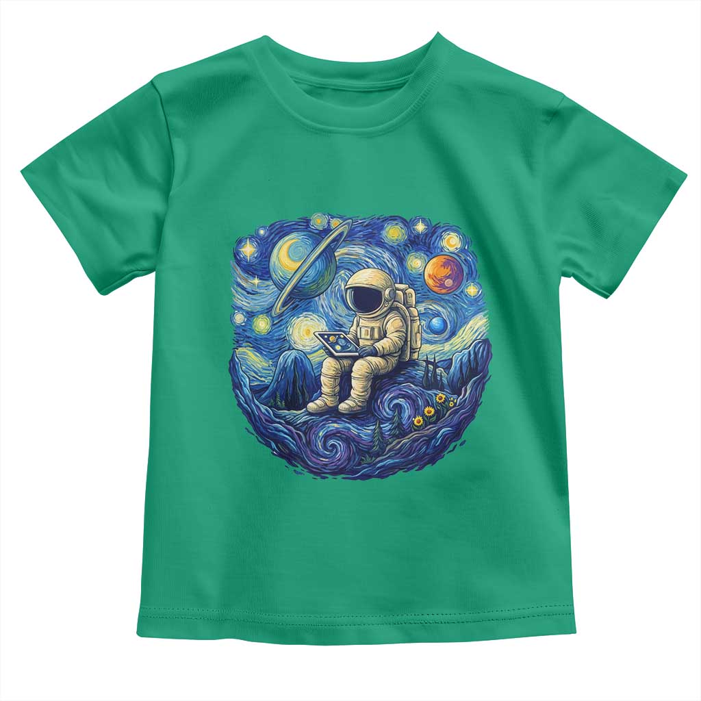 Starry Night Space Bookworm Toddler T Shirt Funny Astronaut Reader Gift TS12 Irish Green Print Your Wear