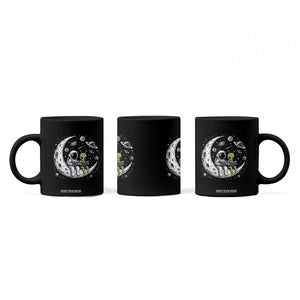 Funny Bookworm In Space Coffee Mug Cute Astronaut And Alien Reading TS12 Print Your Wear