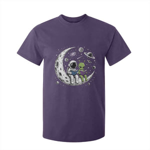 Funny Bookworm In Space T Shirt For Kid Cute Astronaut And Alien Reading TS12 Purple Print Your Wear