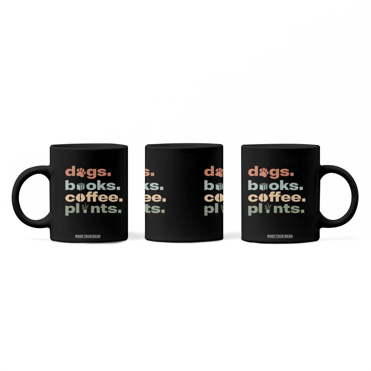 Funny Introvert Life Lover Coffee Mug Dogs Books Coffee And Plants TS12 Print Your Wear