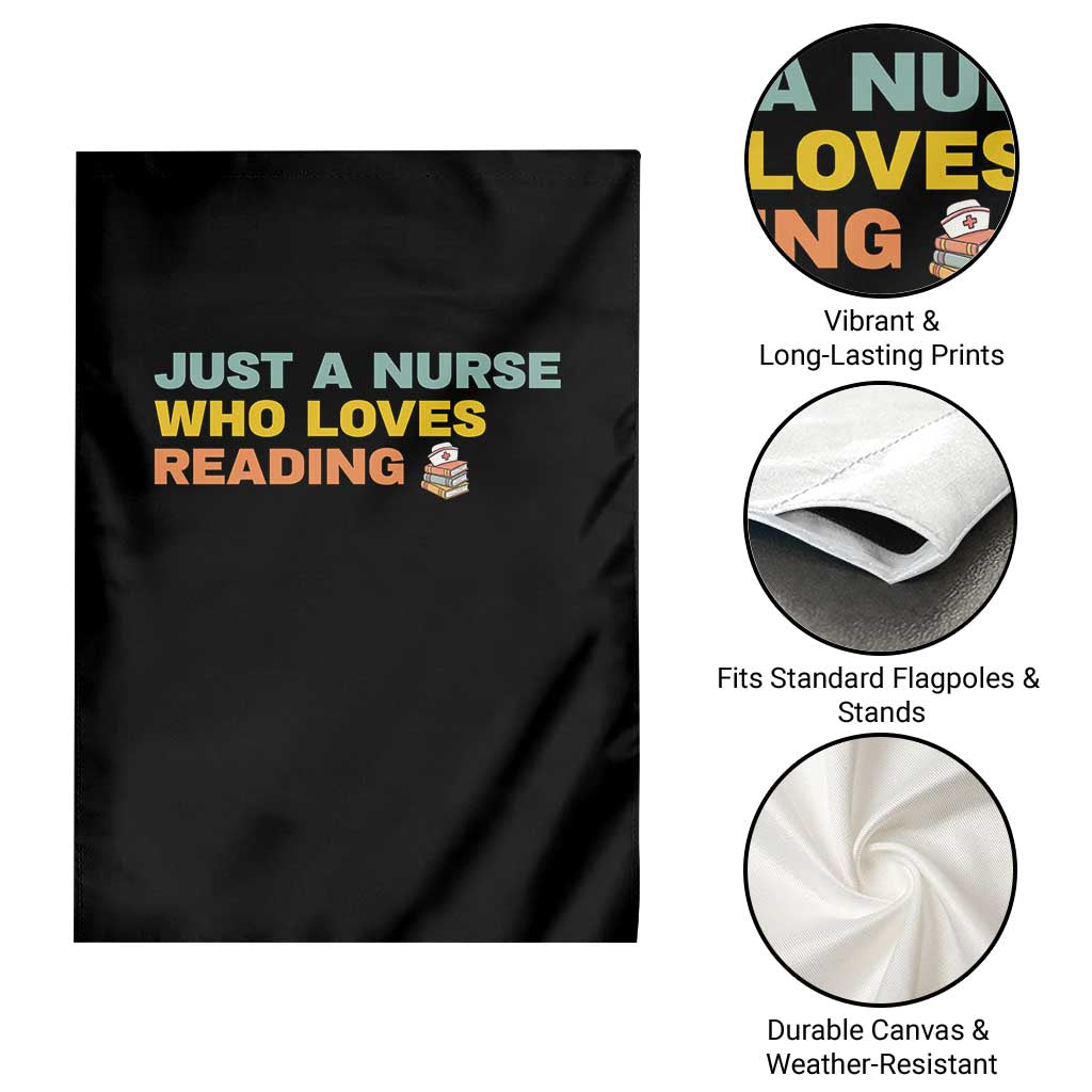 Just A Nurse Who Loves Reading Garden Flag Bookish Nurse Gift TS12 Print Your Wear