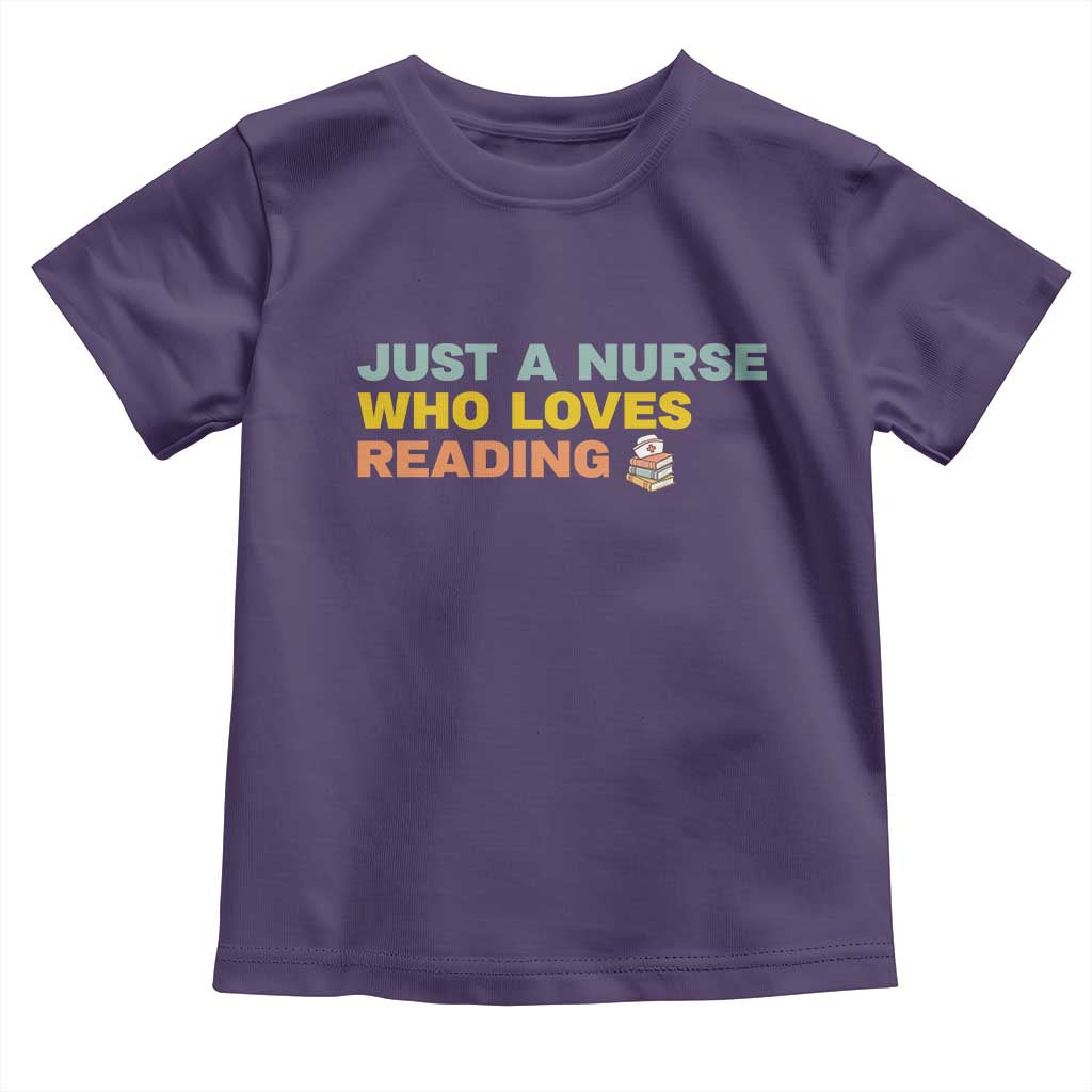Just A Nurse Who Loves Reading Toddler T Shirt Bookish Nurse Gift TS12 Purple Print Your Wear