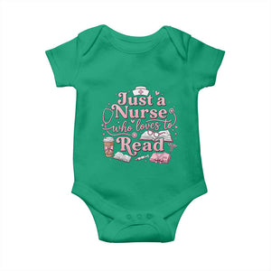 Just A Nurse Who Loves Reading Baby Onesie Book Lover Nurse TS12 Irish Green Print Your Wear