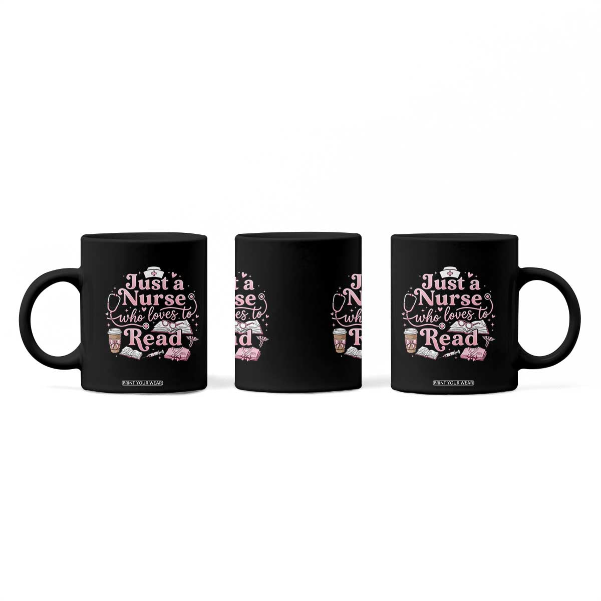 Just A Nurse Who Loves Reading Coffee Mug Book Lover Nurse TS12 Print Your Wear