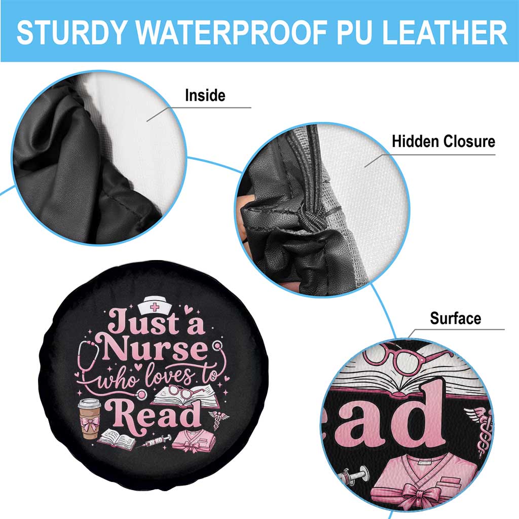 Just A Nurse Who Loves Reading Spare Tire Cover Book Lover Nurse TS12 Print Your Wear