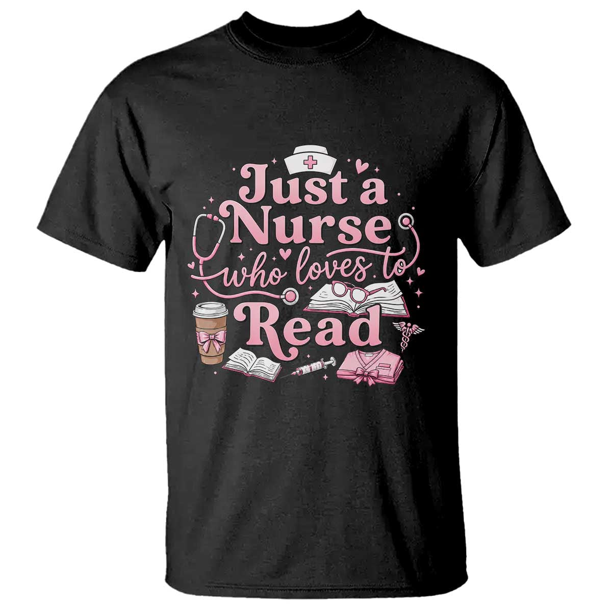 Just A Nurse Who Loves Reading T Shirt Book Lover Nurse TS12 Black Print Your Wear