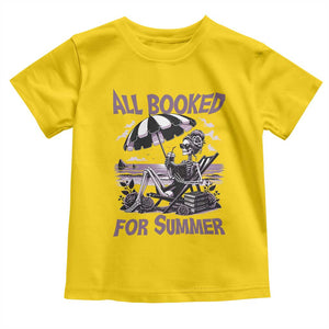 Funny Skeleton Reading At The Beach Toddler T Shirt All Booked For Summer TS12 Daisy Print Your Wear