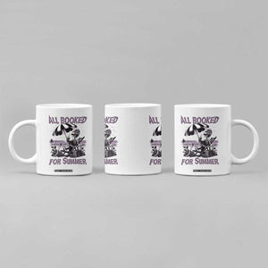 Funny Skeleton Reading At The Beach Coffee Mug All Booked For Summer TS12 Print Your Wear