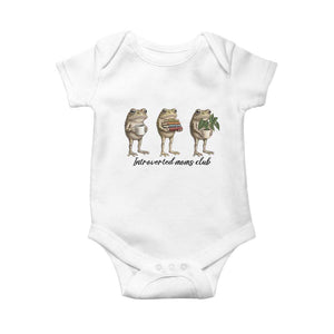 Introverted Moms Club Frog Graphic Baby Onesie Funny Mothers Day Gift TS12 White Print Your Wear