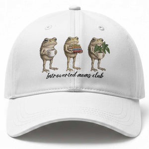 Introverted Moms Club Frog Graphic Baseball Cap Funny Mothers Day Gift TS12 Print Your Wear