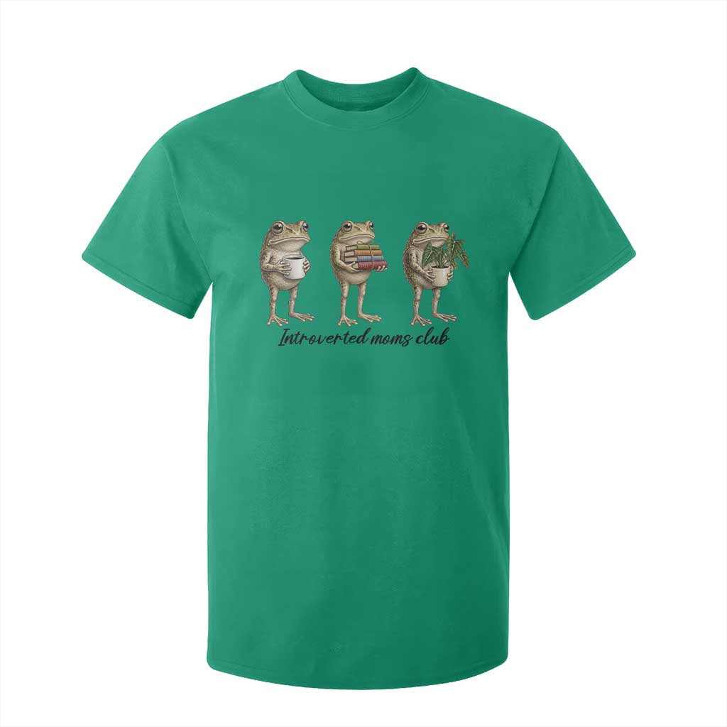 Introverted Moms Club Frog Graphic T Shirt For Kid Funny Mothers Day Gift TS12 Irish Green Print Your Wear