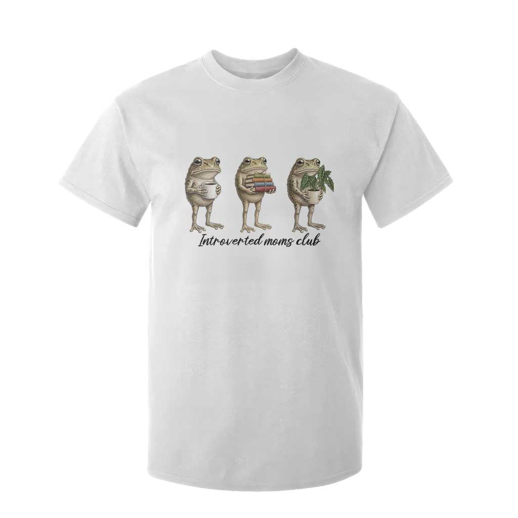 Introverted Moms Club Frog Graphic T Shirt For Kid Funny Mothers Day Gift TS12 White Print Your Wear
