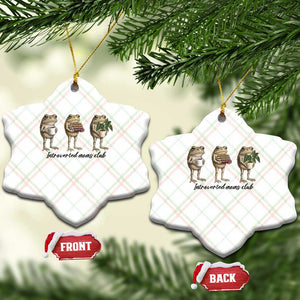 Introverted Moms Club Frog Graphic Ceramic Ornament Funny Mothers Day Gift TS12 Print Your Wear