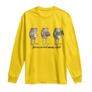Introverted Moms Club Frog Graphic Long Sleeve Shirt Funny Mothers Day Gift TS12 Daisy Print Your Wear