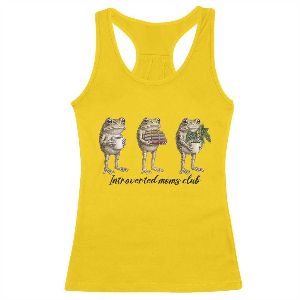 Introverted Moms Club Frog Graphic Racerback Tank Top Funny Mothers Day Gift TS12 Daisy Print Your Wear