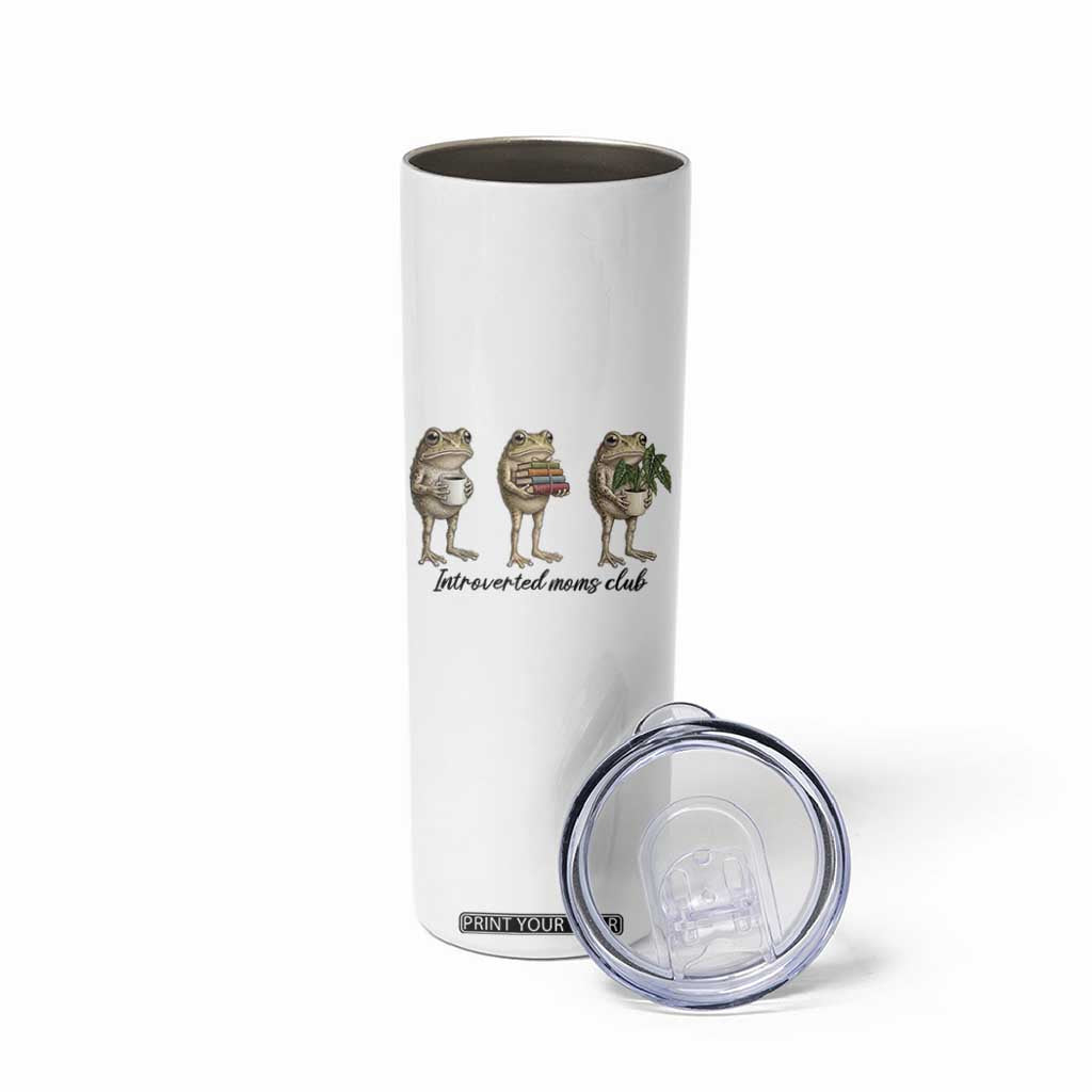 Introverted Moms Club Frog Graphic Skinny Tumbler Funny Mothers Day Gift TS12 Print Your Wear