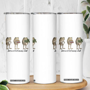 Introverted Moms Club Frog Graphic Skinny Tumbler Funny Mothers Day Gift TS12 Print Your Wear