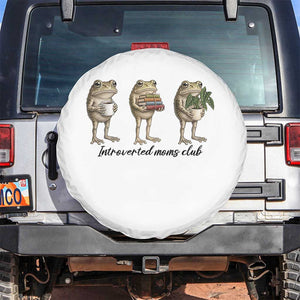 Introverted Moms Club Frog Graphic Spare Tire Cover Funny Mothers Day Gift TS12 No hole White Print Your Wear