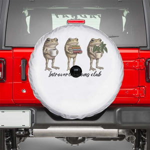 Introverted Moms Club Frog Graphic Spare Tire Cover Funny Mothers Day Gift TS12 White Print Your Wear