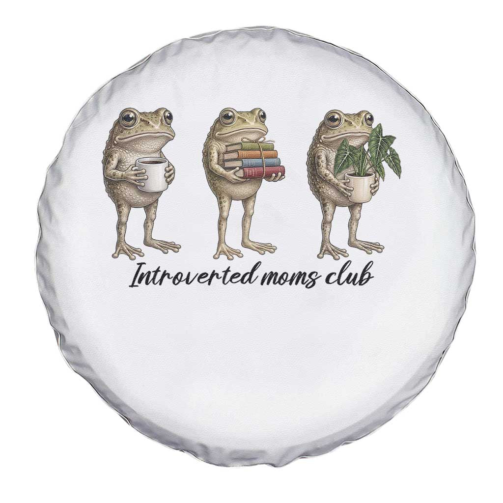 Introverted Moms Club Frog Graphic Spare Tire Cover Funny Mothers Day Gift TS12 Print Your Wear