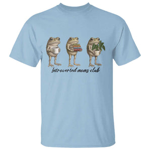 Introverted Moms Club Frog Graphic T Shirt Funny Mothers Day Gift TS12 Light Blue Print Your Wear