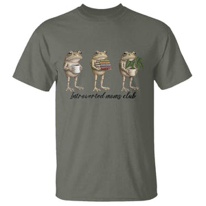Introverted Moms Club Frog Graphic T Shirt Funny Mothers Day Gift TS12 Military Green Print Your Wear