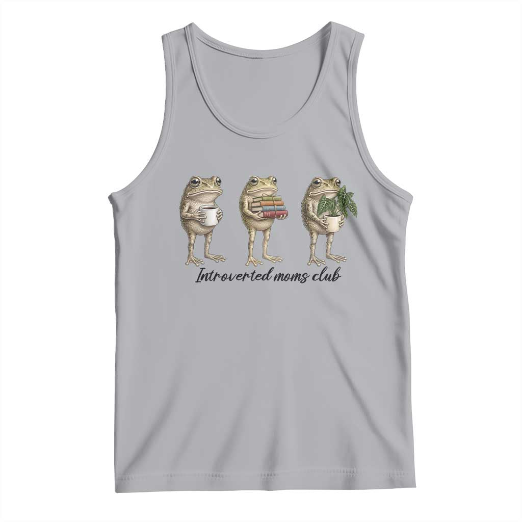 Introverted Moms Club Frog Graphic Tank Top Funny Mothers Day Gift TS12 Athletic Heather Print Your Wear