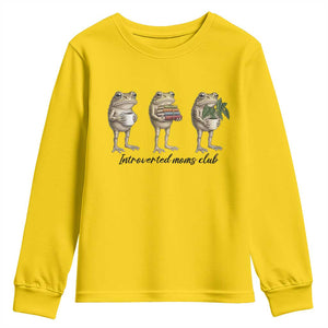Introverted Moms Club Frog Graphic Youth Sweatshirt Funny Mothers Day Gift TS12 Daisy Print Your Wear
