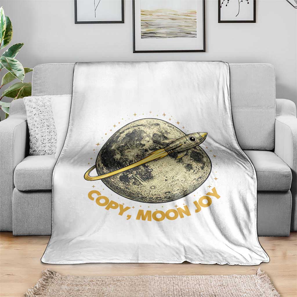 Copy Moon Joy Space Lover Lunar Mission Throw Blanket Astronaut Sci Fi Graphic TS12 Print Your Wear