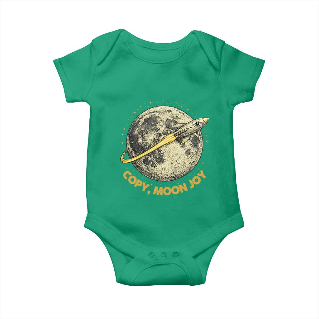 Copy Moon Joy Space Lover Lunar Mission Baby Onesie Astronaut Sci Fi Graphic TS12 Irish Green Print Your Wear