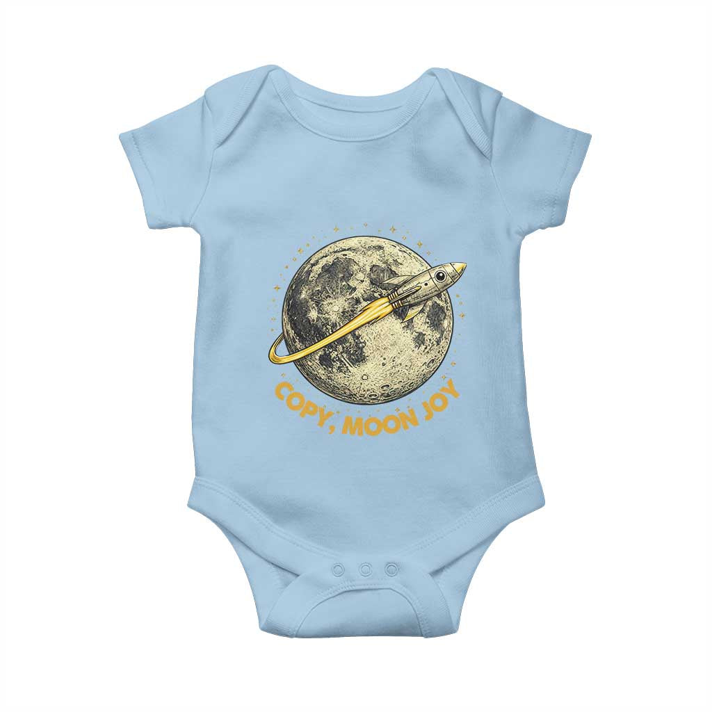 Copy Moon Joy Space Lover Lunar Mission Baby Onesie Astronaut Sci Fi Graphic TS12 Light Blue Print Your Wear