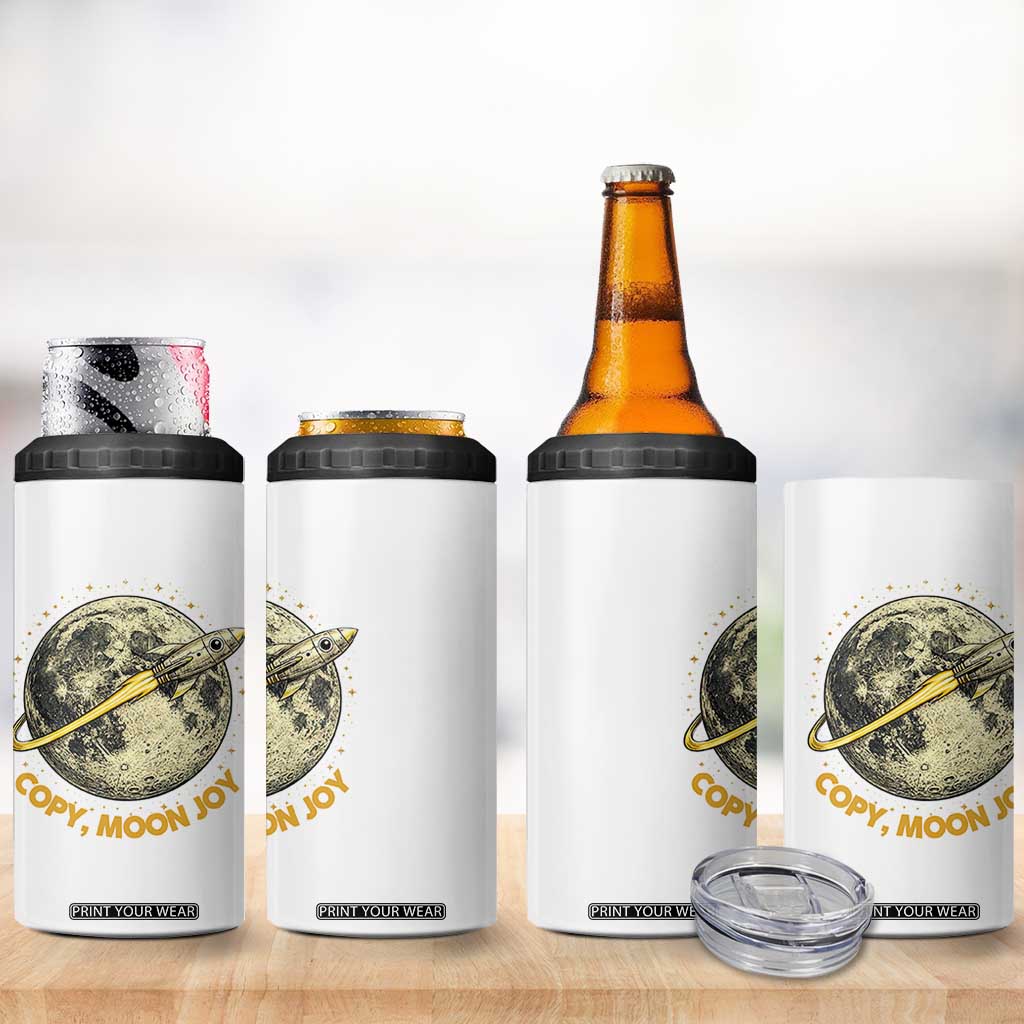 Copy Moon Joy Space Lover Lunar Mission 4 in 1 Can Cooler Tumbler Astronaut Sci Fi Graphic TS12 Print Your Wear