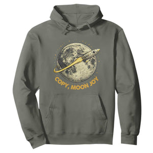Copy Moon Joy Space Lover Lunar Mission Hoodie Astronaut Sci Fi Graphic TS12 Military Green Print Your Wear
