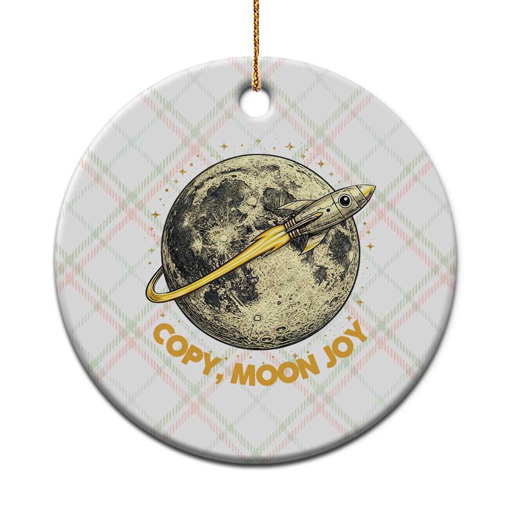 Copy Moon Joy Space Lover Lunar Mission Ceramic Ornament Astronaut Sci Fi Graphic TS12 1pc Christmas Plaid Print Your Wear