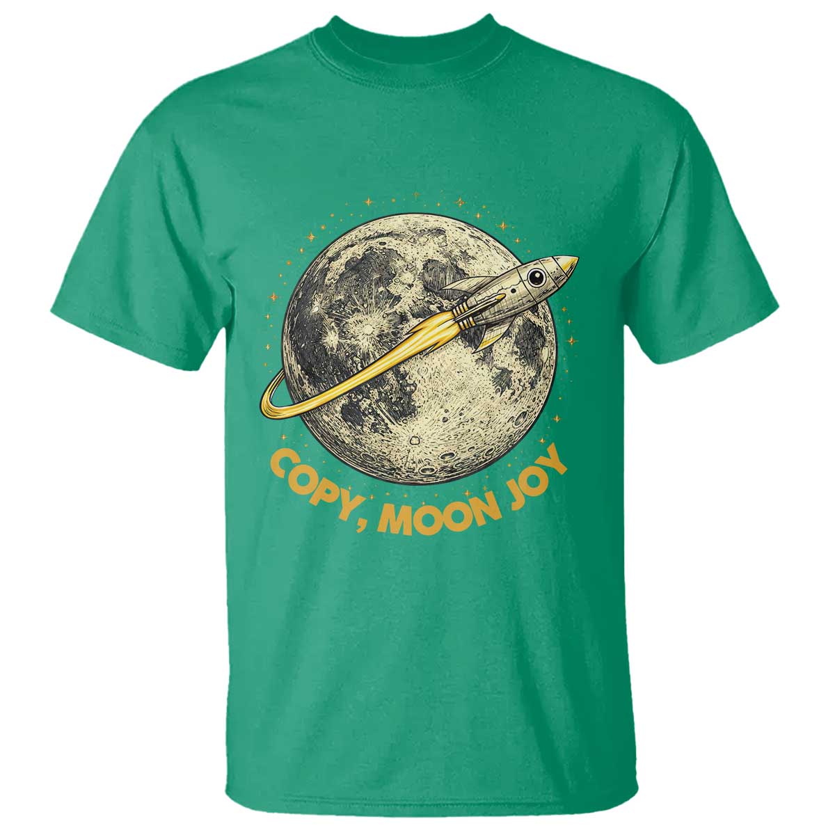 Copy Moon Joy Space Lover Lunar Mission T Shirt Astronaut Sci Fi Graphic TS12 Irish Green Print Your Wear