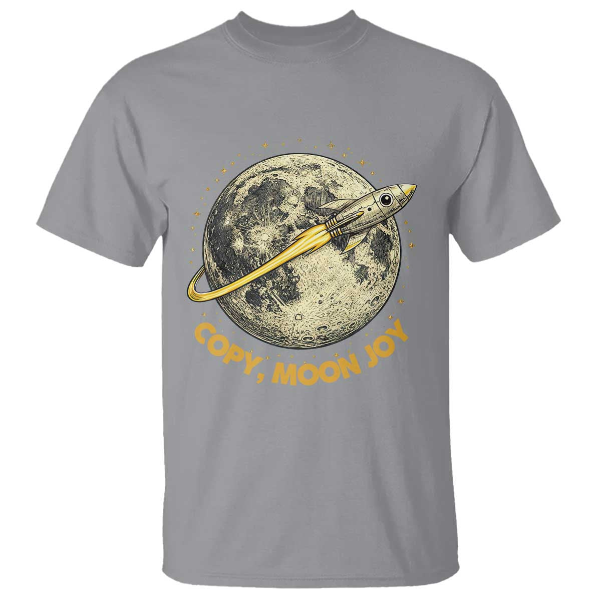 Copy Moon Joy Space Lover Lunar Mission T Shirt Astronaut Sci Fi Graphic TS12 Sport Gray Print Your Wear