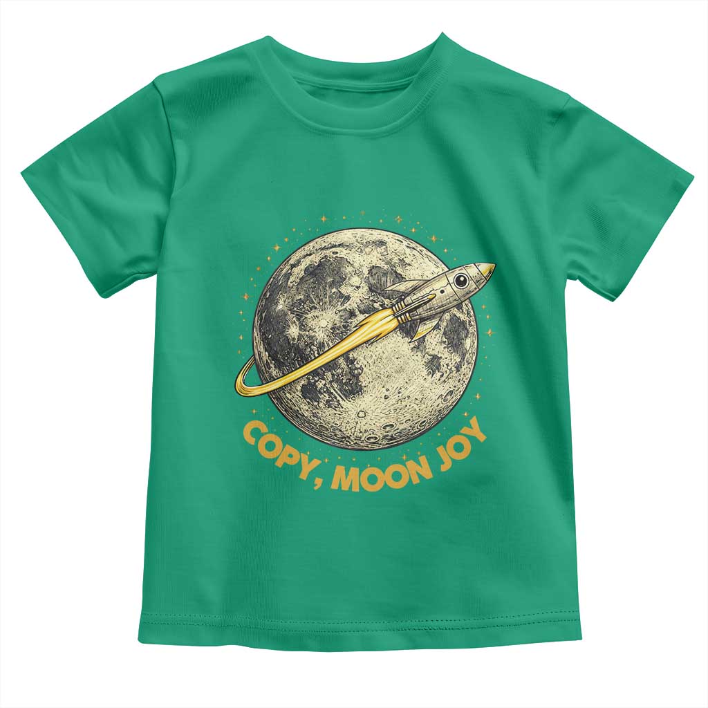 Copy Moon Joy Space Lover Lunar Mission Toddler T Shirt Astronaut Sci Fi Graphic TS12 Irish Green Print Your Wear