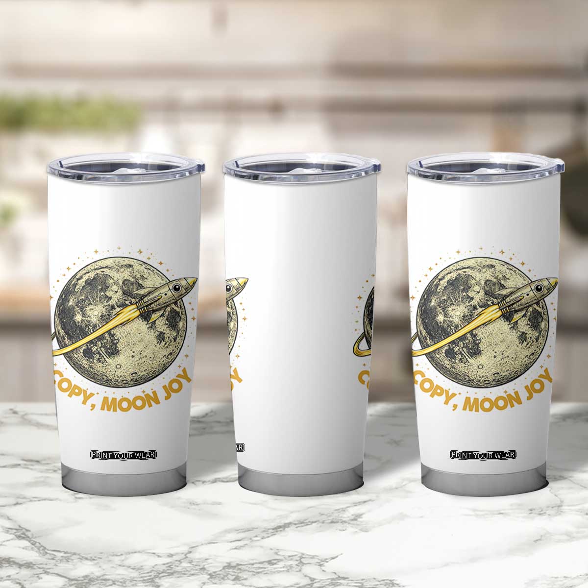 Copy Moon Joy Space Lover Lunar Mission Tumbler Cup Astronaut Sci Fi Graphic TS12 Print Your Wear